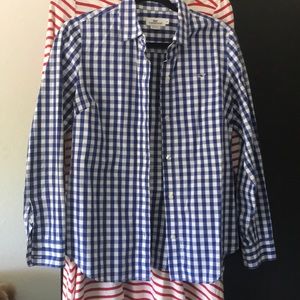 Vineyard vines blue gingam button down oxford